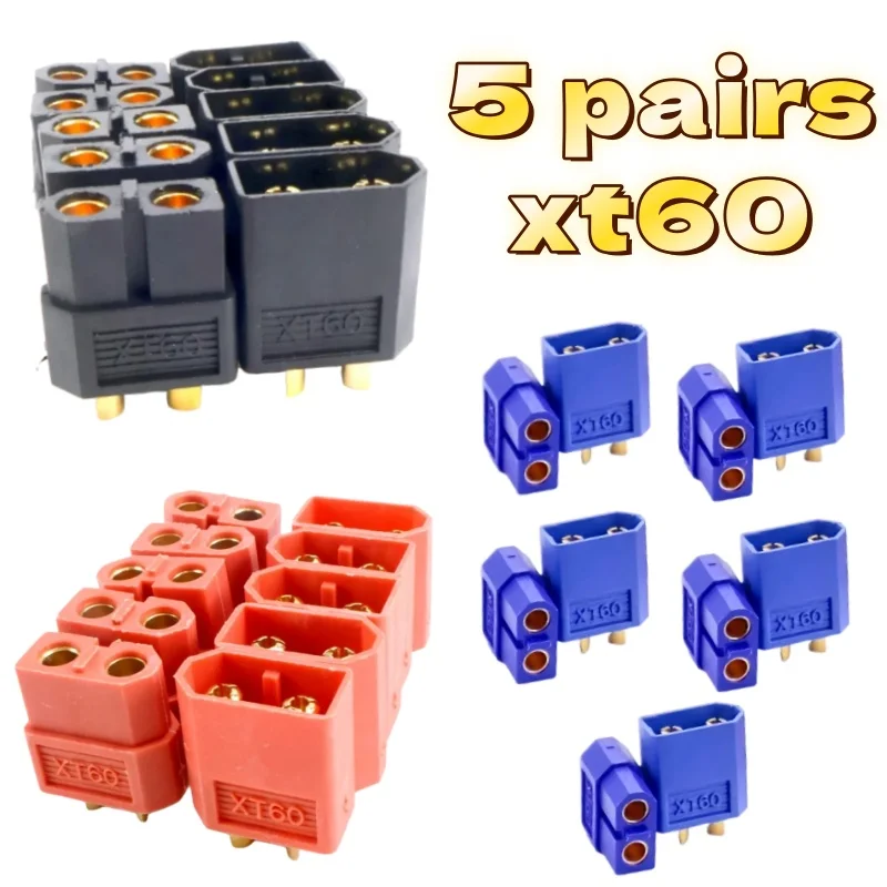 Drone Battery Lipo - 5 Pasang Konektor Bullet XT60 Kuning