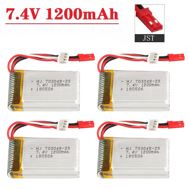 Drone Battery Li-Ion - Baterai Lipo 2S 7.4 V 1200MAh
