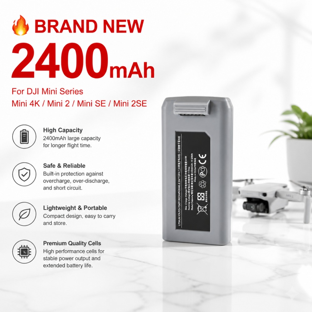 Drone Battery Smart - Baterai 2400mAh untuk DJI Mini 4K/Mini