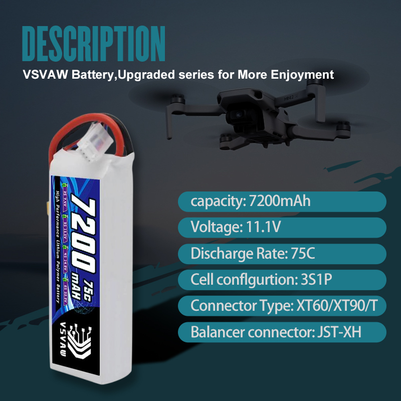 Baterai Lipo VSVAW 3S 11.1V 72 - Drone Battery 3S ulasan dan harga